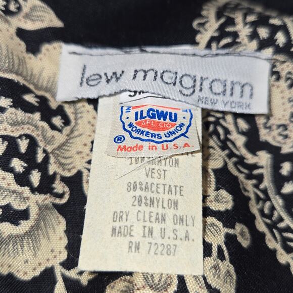 Lew Magram New York Vintage Floral Paisley Open Front Cardigan Size 14 USA Union - Picture 2 of 13